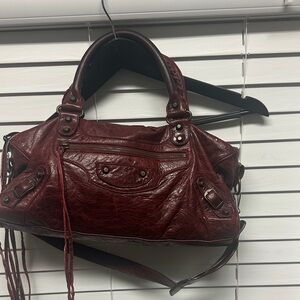 BALENCIAGA
Pourpre Lambskin Leather Motorcycle Twiggy Bag